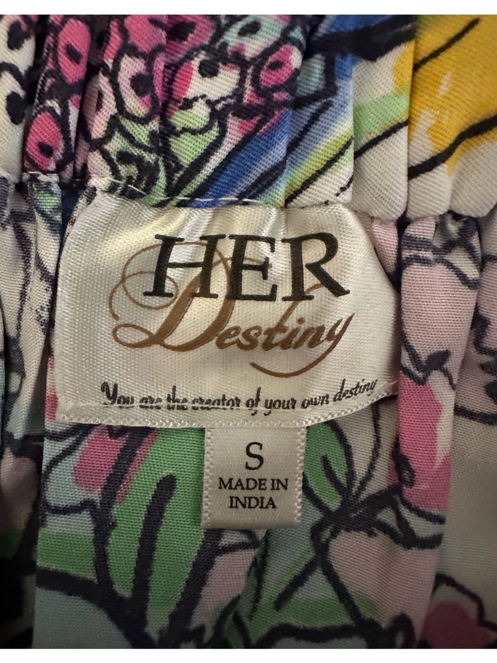 Her Destiny Scenic Mediterranean Santorini Tie Waist Midi Skirt BNWT Size Small - Picture 4 of 7